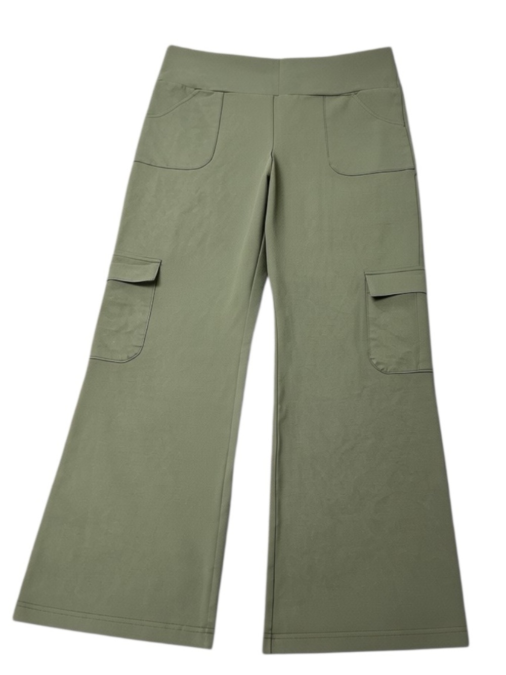 Women with Control - NEW - Olive Green Wide Leg Cargo Pants - Picture 3 of 4